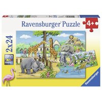 Ravensburger - Welcome To The Zoo Puzzle 2x24pc 